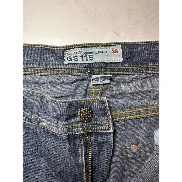 GS115 Jeans Mens 38x30 Blue Denim Williamsburg Slim Fit Distressed Grunge Preppy - Picture 5 of 7